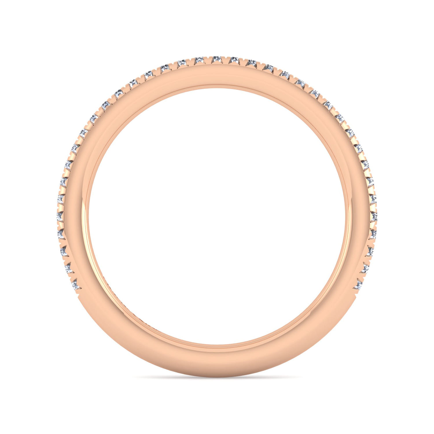14K Rose Gold Diamond Matching Wedding Band - 0.18 ct - Shot 2