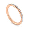 14K Rose Gold Diamond Matching Wedding Band - 0.18 ct