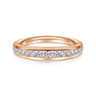 14K Rose Gold Diamond Matching Wedding Band - 0.38 ct