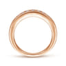 14K Rose Gold Diamond Matching Wedding Band - 0.38 ct