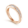 14K Rose Gold Diamond Matching Wedding Band - 0.38 ct