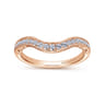14K Rose Gold Diamond Matching Wedding Band - 0.25 ct