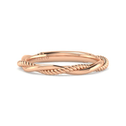 14K Rose Gold Diamond Matching Wedding Band