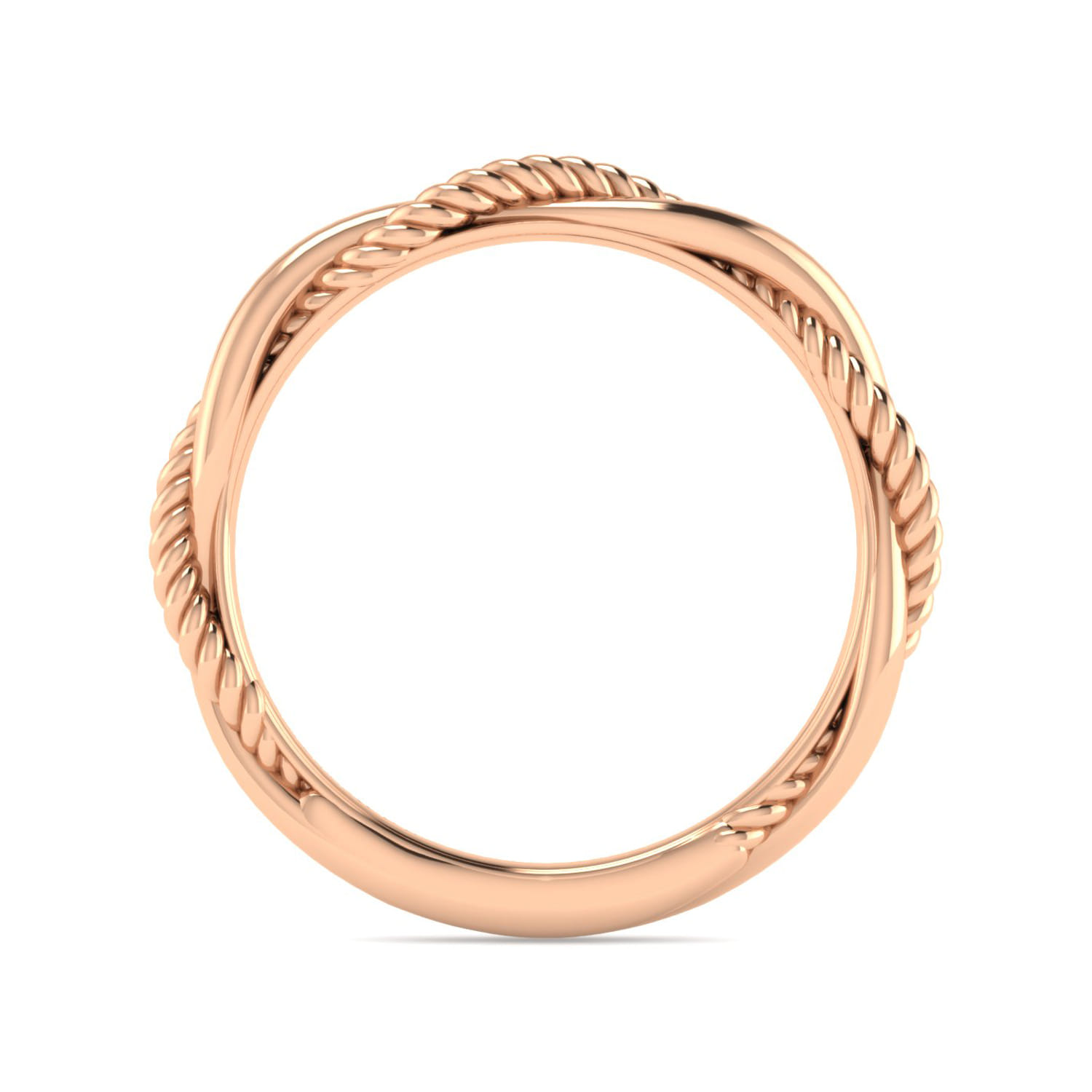 14K Rose Gold Diamond Matching Wedding Band - Shot 2