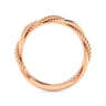 14K Rose Gold Diamond Matching Wedding Band