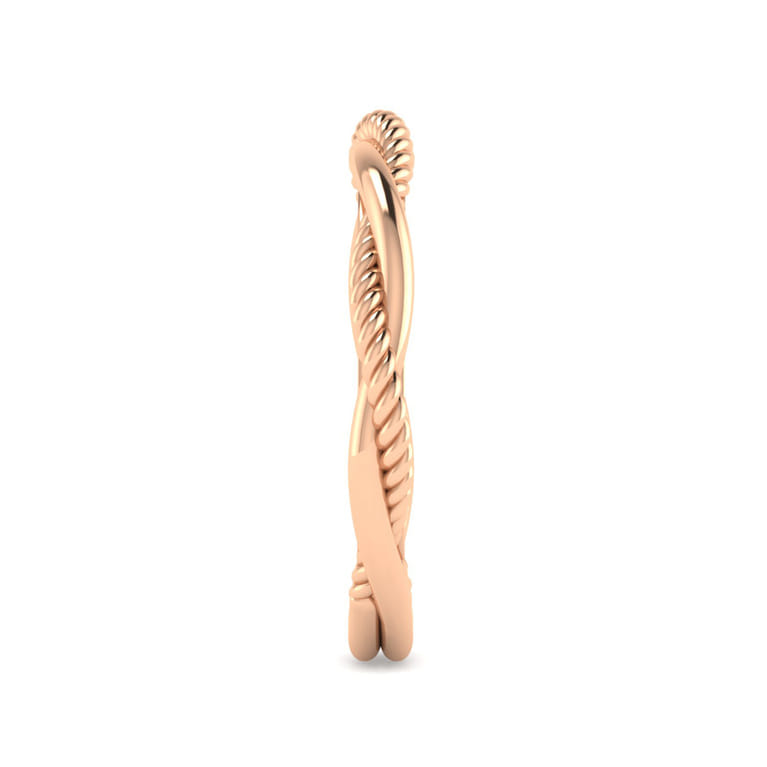 14K Rose Gold Diamond Matching Wedding Band - Shot 4