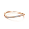 14K Rose Gold Diamond Matching Wedding Band - 0.06 ct