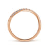 14K Rose Gold Diamond Matching Wedding Band - 0.06 ct