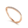 14K Rose Gold Diamond Matching Wedding Band - 0.06 ct