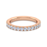 14K Rose Gold Diamond Matching Wedding Band