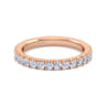14K Rose Gold Diamond Matching Wedding Band - 0.8 ct