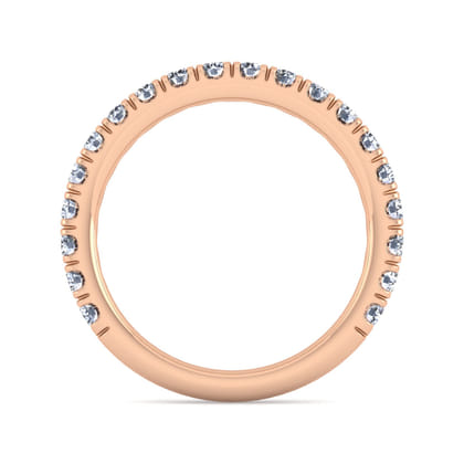 14K Rose Gold Diamond Matching Wedding Band