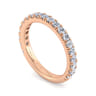 14K Rose Gold Diamond Matching Wedding Band - 0.8 ct