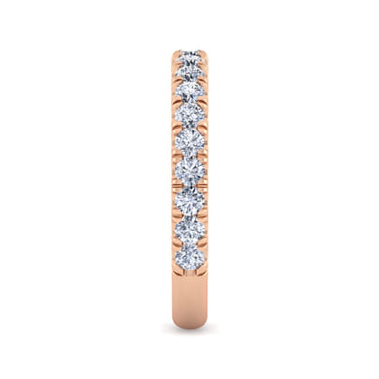 14K Rose Gold Diamond Matching Wedding Band