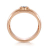 14K Rose Gold Diamond Mens Engagement Ring in High Polished Finish - 1.01 ct