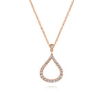 14K-Rose-Gold-Diamond-Pave-Teardrop-Pendant-Necklace1