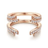 Enhancer Wedding Ring in 14k Rose Gold with Round Natural Diamond at Gabriel & Co.