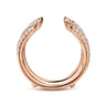 Enhancer Wedding Ring in 14k Rose Gold with Round Natural Diamond at Gabriel & Co.