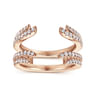 Enhancer Wedding Ring in 14k Rose Gold with Round Natural Diamond at Gabriel & Co.