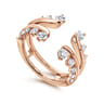 Enhancer Wedding Ring in 14k Rose Gold with Round Natural Diamond at Gabriel & Co.