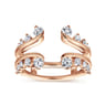 Enhancer Wedding Ring in 14k Rose Gold with Round Natural Diamond at Gabriel & Co.