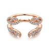 Enhancer Wedding Ring in 14k Rose Gold with Round Natural Diamond at Gabriel & Co.
