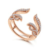Enhancer Wedding Ring in 14k Rose Gold with Round Natural Diamond at Gabriel & Co.