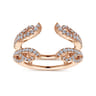 Enhancer Wedding Ring in 14k Rose Gold with Round Natural Diamond at Gabriel & Co.