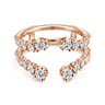 Enhancer Wedding Ring in 14k Rose Gold with Round Natural Diamond at Gabriel & Co.