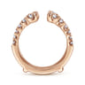 Enhancer Wedding Ring in 14k Rose Gold with Round Natural Diamond at Gabriel & Co.
