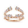 Enhancer Wedding Ring in 14k Rose Gold with Round Natural Diamond at Gabriel & Co.