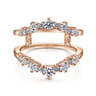 Enhancer Wedding Ring in 14k Rose Gold with Round Natural Diamond at Gabriel & Co.