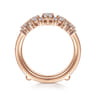 Enhancer Wedding Ring in 14k Rose Gold with Round Natural Diamond at Gabriel & Co.