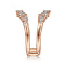 Enhancer Wedding Ring in 14k Rose Gold with Round Natural Diamond at Gabriel & Co.