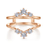 Enhancer Wedding Ring in 14k Rose Gold with Round Natural Diamond at Gabriel & Co.