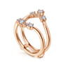 Enhancer Wedding Ring in 14k Rose Gold with Round Natural Diamond at Gabriel & Co.