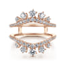 Enhancer Wedding Ring in 14k Rose Gold with Round Natural Diamond at Gabriel & Co.