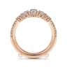Enhancer Wedding Ring in 14k Rose Gold with Round Natural Diamond at Gabriel & Co.