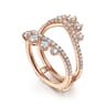 Enhancer Wedding Ring in 14k Rose Gold with Round Natural Diamond at Gabriel & Co.