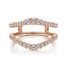Enhancer Wedding Ring in 14k Rose Gold with Round Natural Diamond at Gabriel & Co.