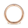 Enhancer Wedding Ring in 14k Rose Gold with Round Natural Diamond at Gabriel & Co.