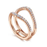 Enhancer Wedding Ring in 14k Rose Gold with Round Natural Diamond at Gabriel & Co.
