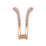 Enhancer Wedding Ring in 14k Rose Gold with Round Natural Diamond at Gabriel & Co.