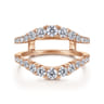 Enhancer Wedding Ring in 14k Rose Gold with Round Natural Diamond at Gabriel & Co.