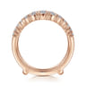 Enhancer Wedding Ring in 14k Rose Gold with Round Natural Diamond at Gabriel & Co.