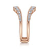 Enhancer Wedding Ring in 14k Rose Gold with Round Natural Diamond at Gabriel & Co.