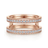 Enhancer Wedding Ring in 14k Rose Gold with Round Natural Diamond at Gabriel & Co.