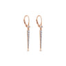 14K Rose Gold Diamond Spike Drop Earrings - 0.3 ct