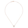 14K Rose Gold Diamond T Initial Pendant Necklace - 0.05 ct