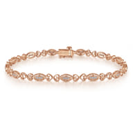 14K Rose Gold Diamond Tennis Bracelet
